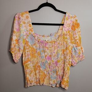 Floral boho top